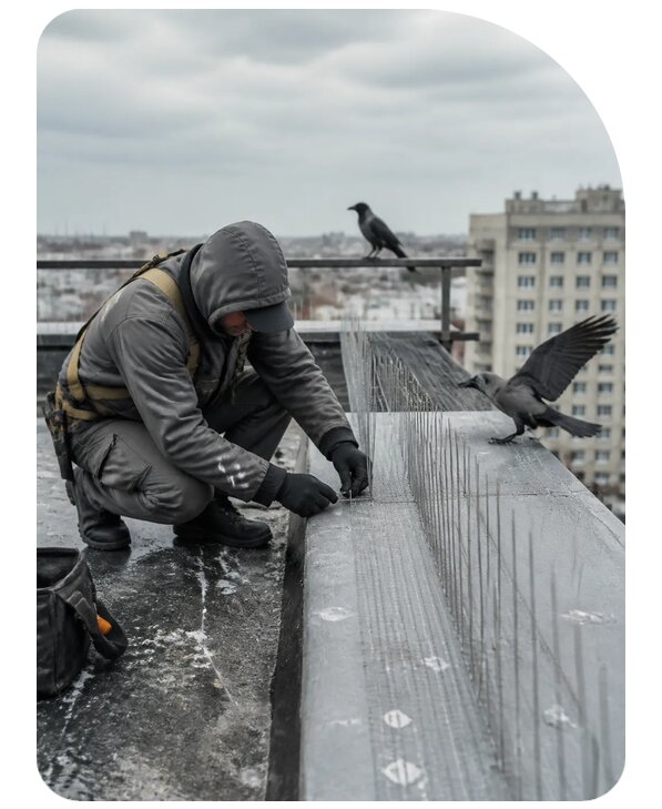 Защита от ворон под ключ в Таре по цене от 5144 р. | Сенат-Тар